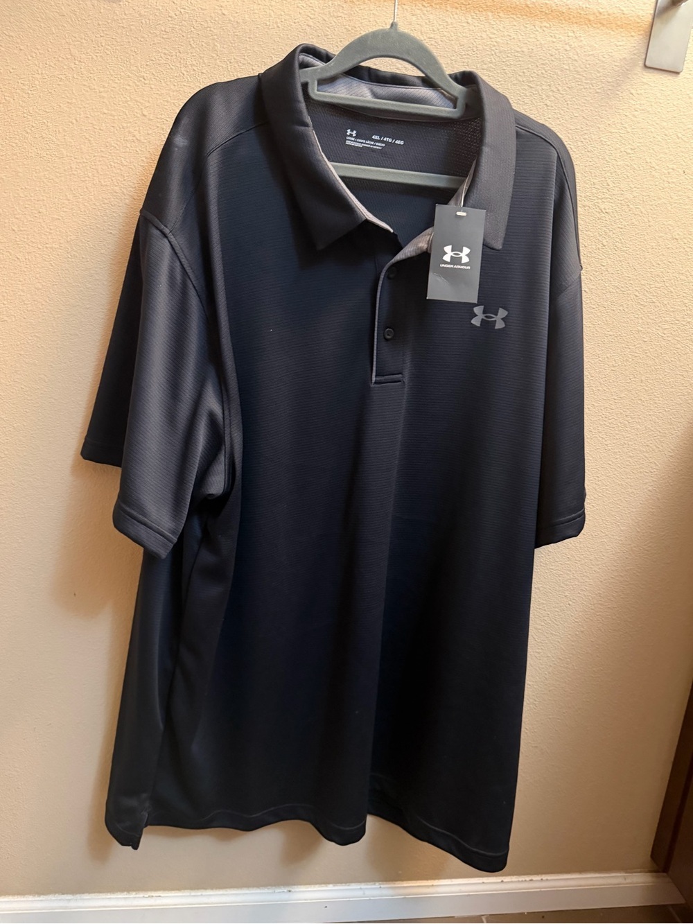 NEW! UNDER ARMOUR Men’s Black Performance Polo Shirts SZ 4XL Golf Athleisure - Picture 3 of 14